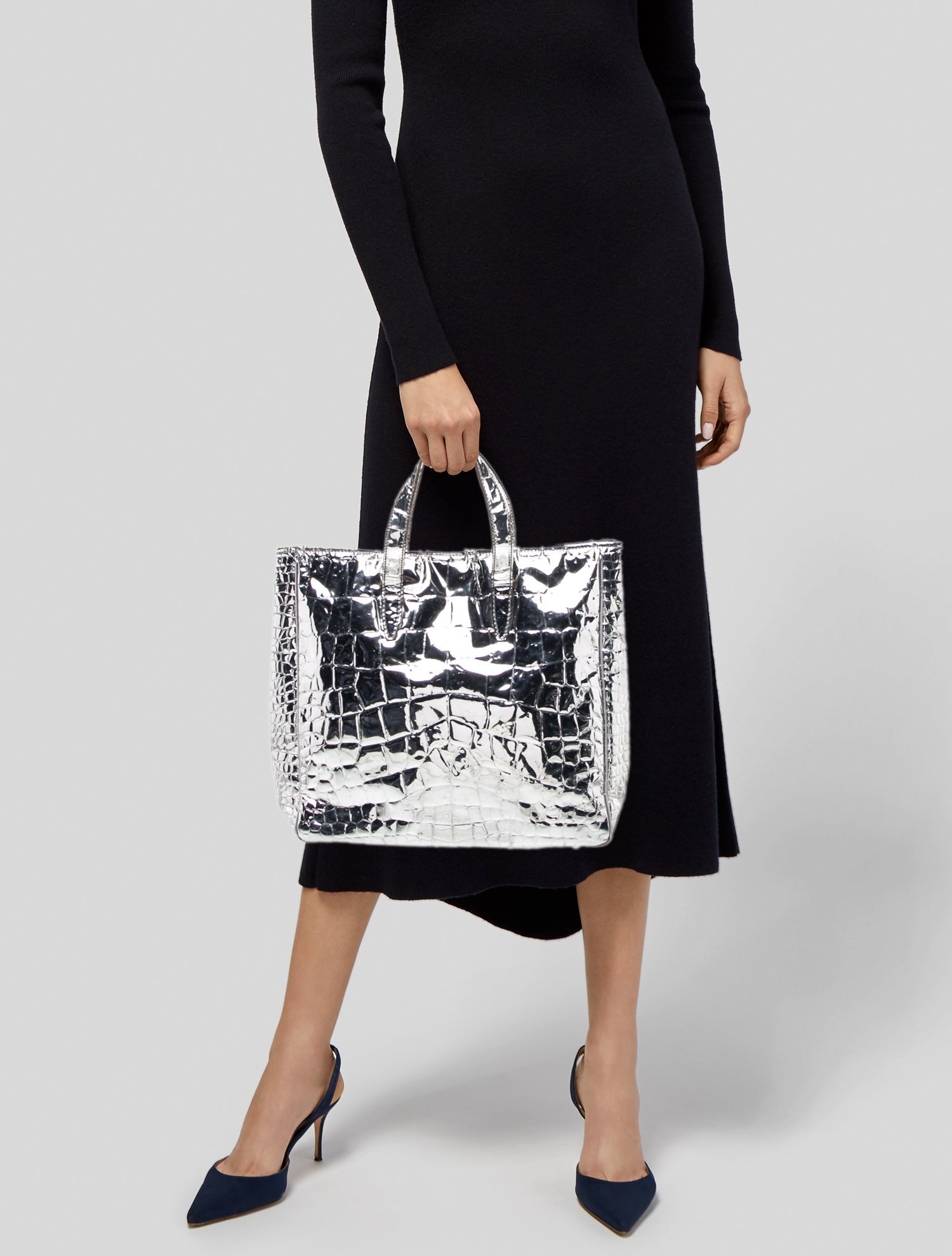 Yves Saint Laurent Rive Gauche Patent Leather Tote