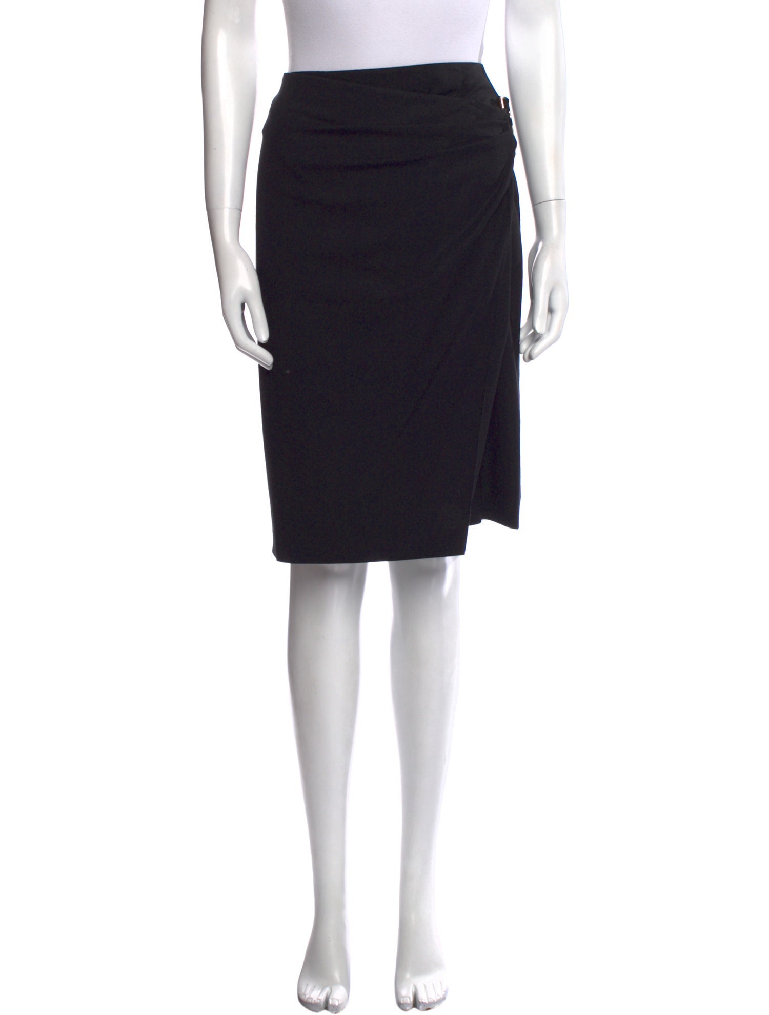 Yves Saint Laurent Rive Gauche Wool Knee-Length Skirt