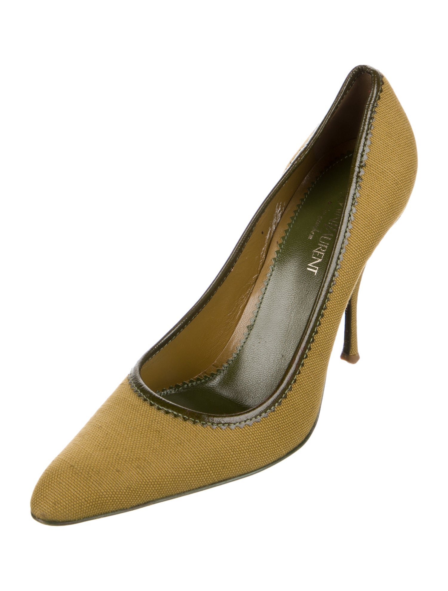 Yves Saint Laurent Rive Gauche Canvas Pumps