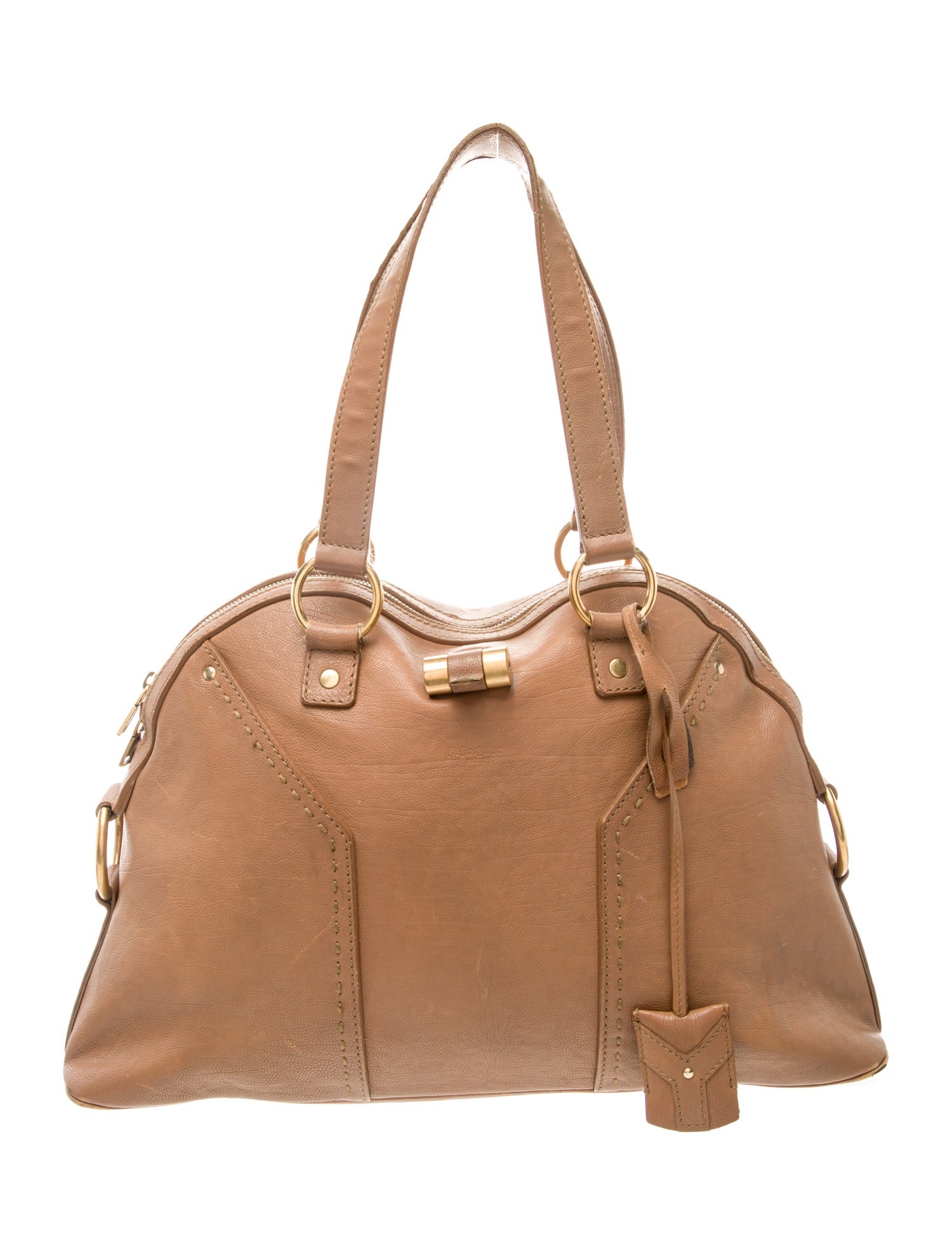 Yves Saint Laurent Rive Gauche Leather Top Handle Bag