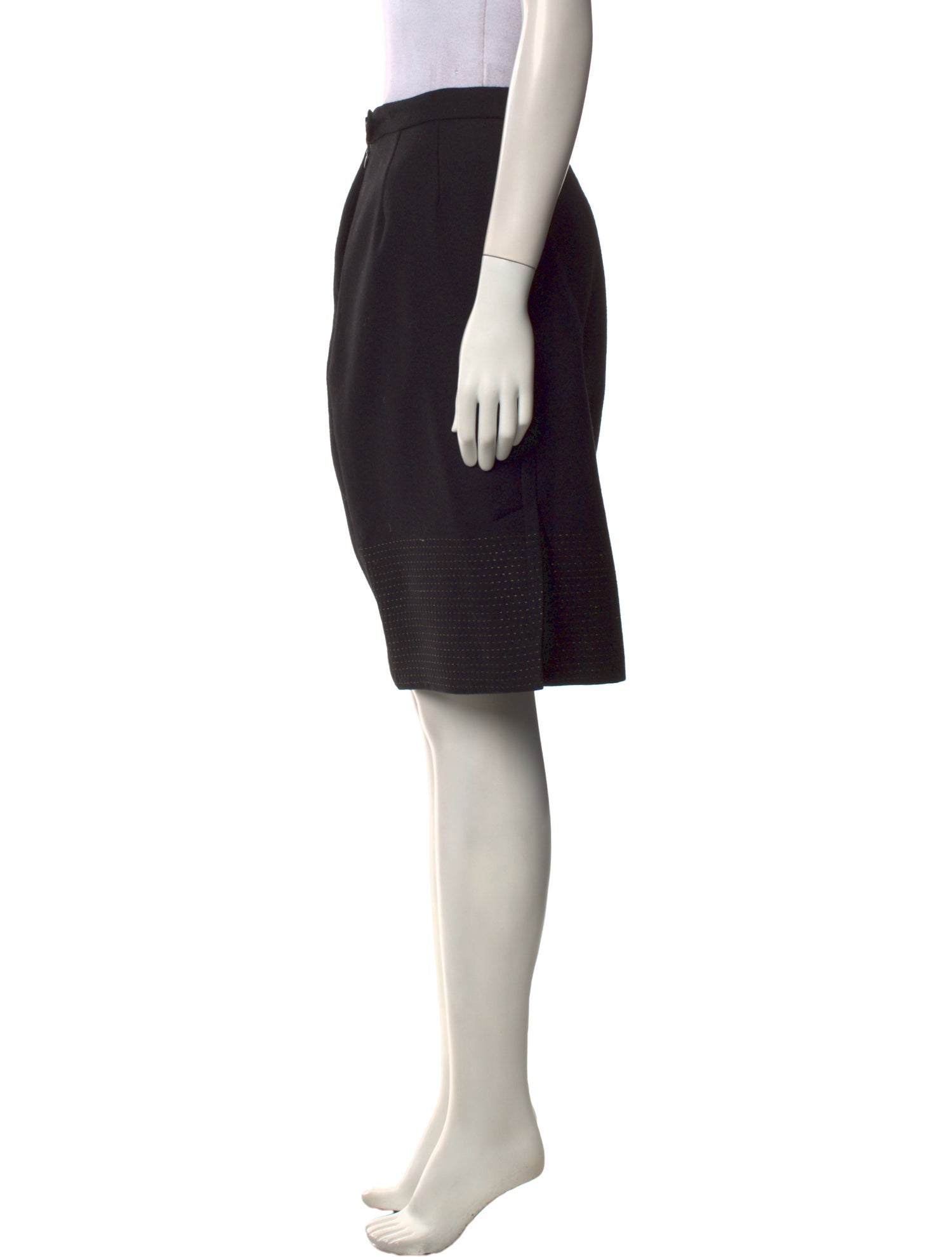 Yves Saint Laurent Rive Gauche Wool Knee-Length Skirt