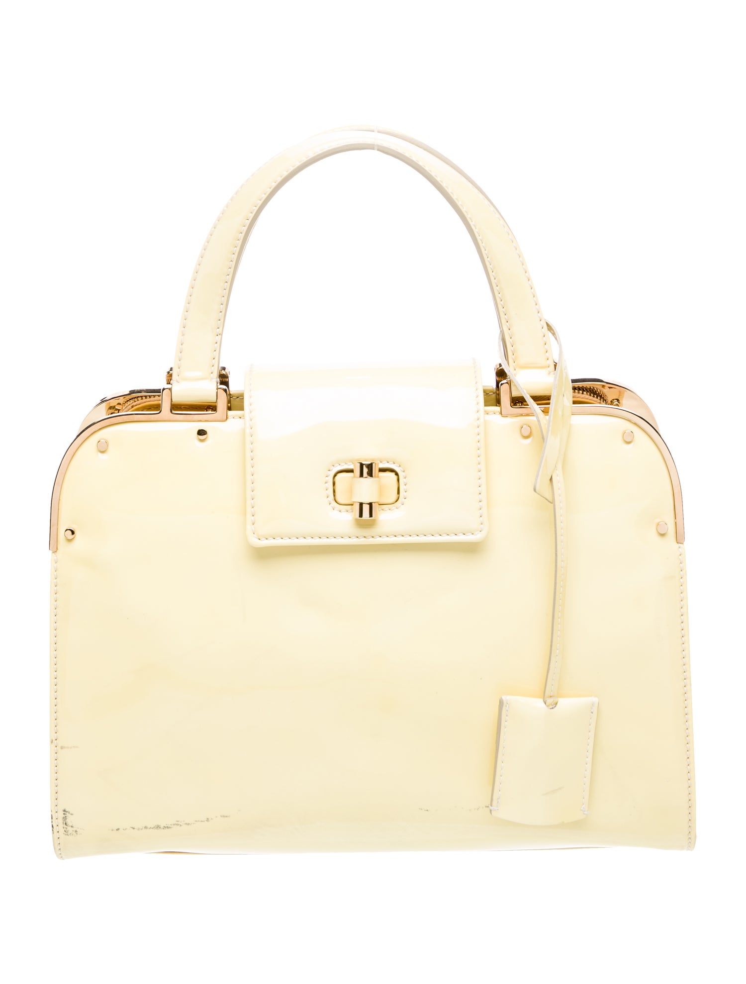 Yves Saint Laurent Patent Leather Top Handle Bag Vintage