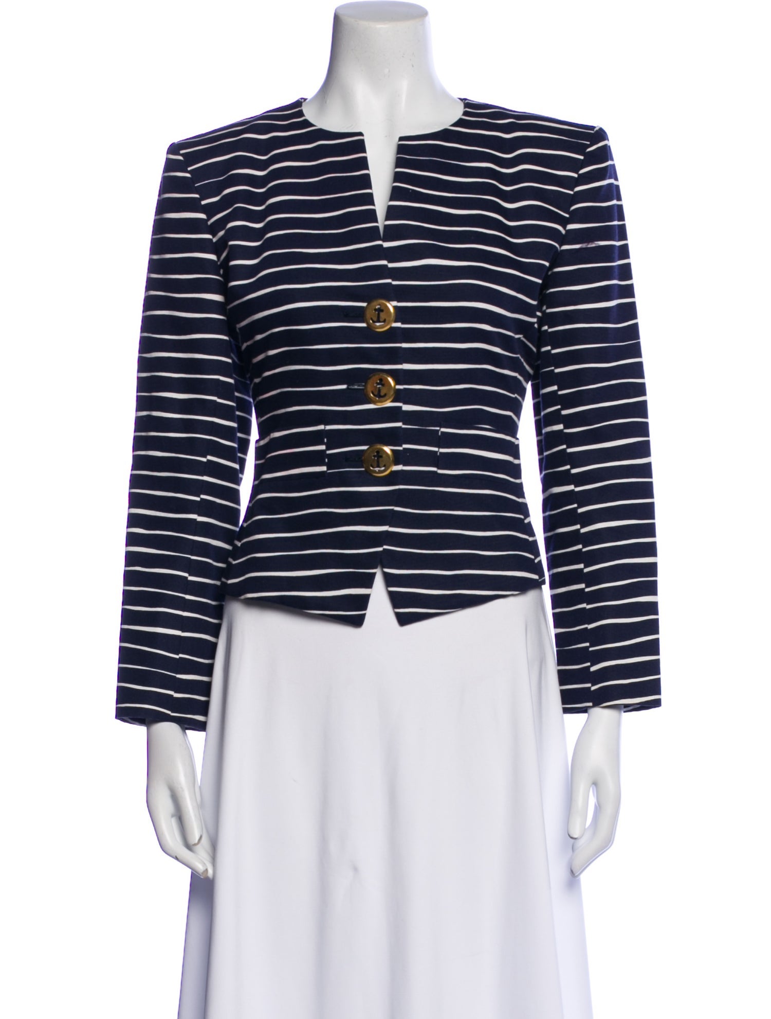 Yves Saint Laurent Rive Gauche Striped Blazer
