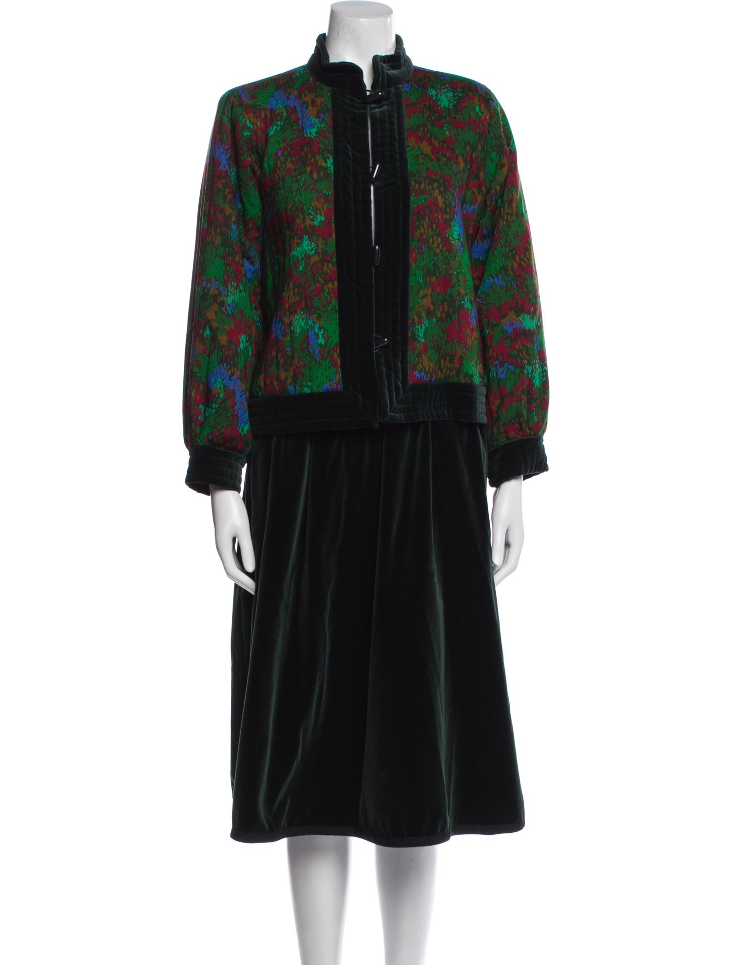 Yves Saint Laurent Rive Gauche Printed Skirt Set