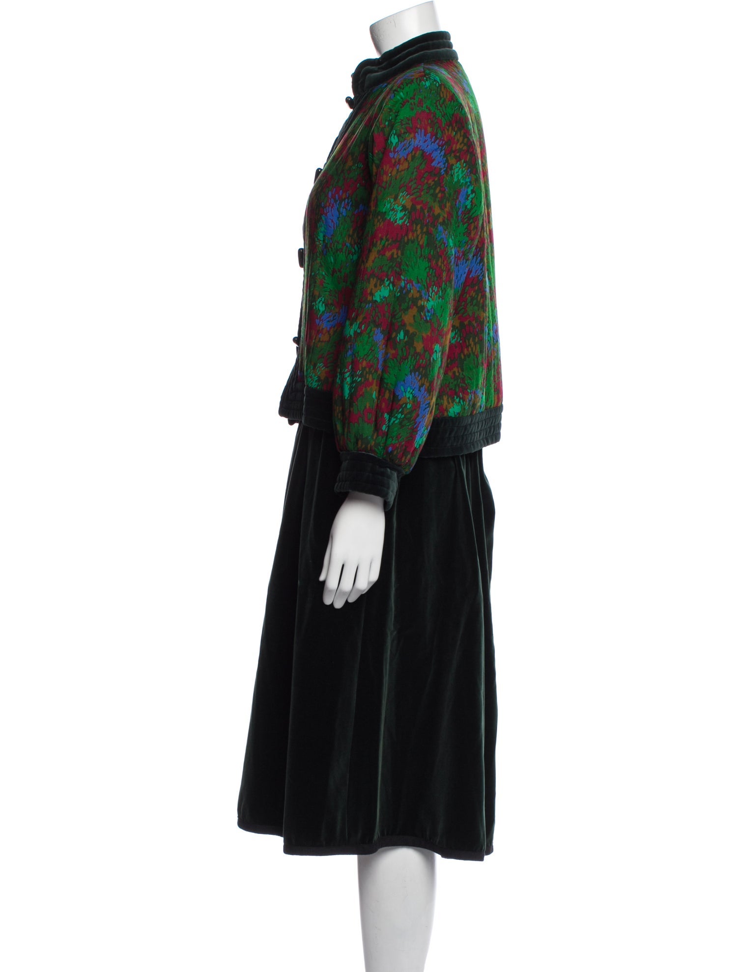 Yves Saint Laurent Rive Gauche Printed Skirt Set