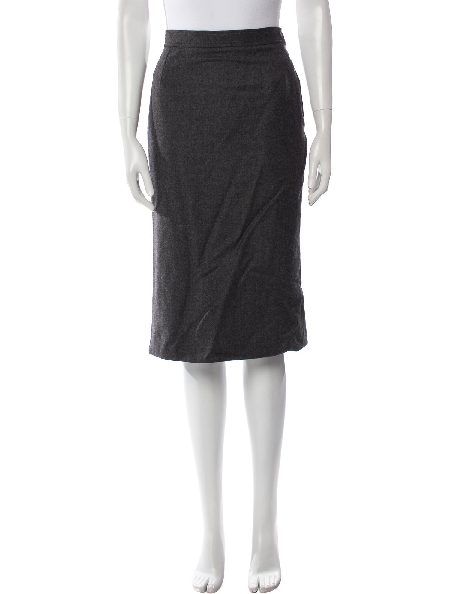Yves Saint Laurent Rive Gauche Wool Knee-Length Skirt