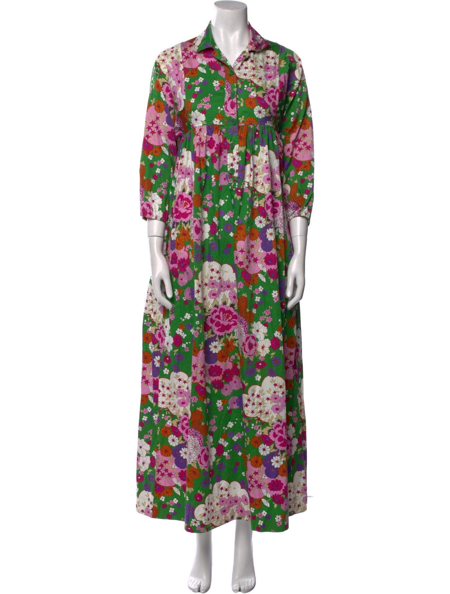 Yves Saint Laurent Rive Gauche Vintage Long Dress - Green Dresses, Clothing  - YSLRG63758 | The RealReal