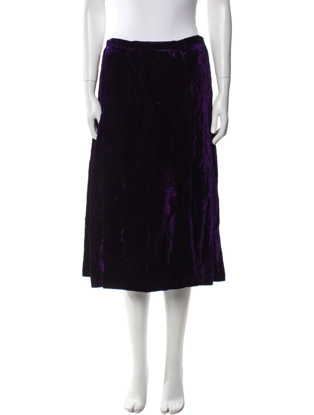 Yves Saint Laurent Rive Gauche Skirt Black Pleate… - image 1