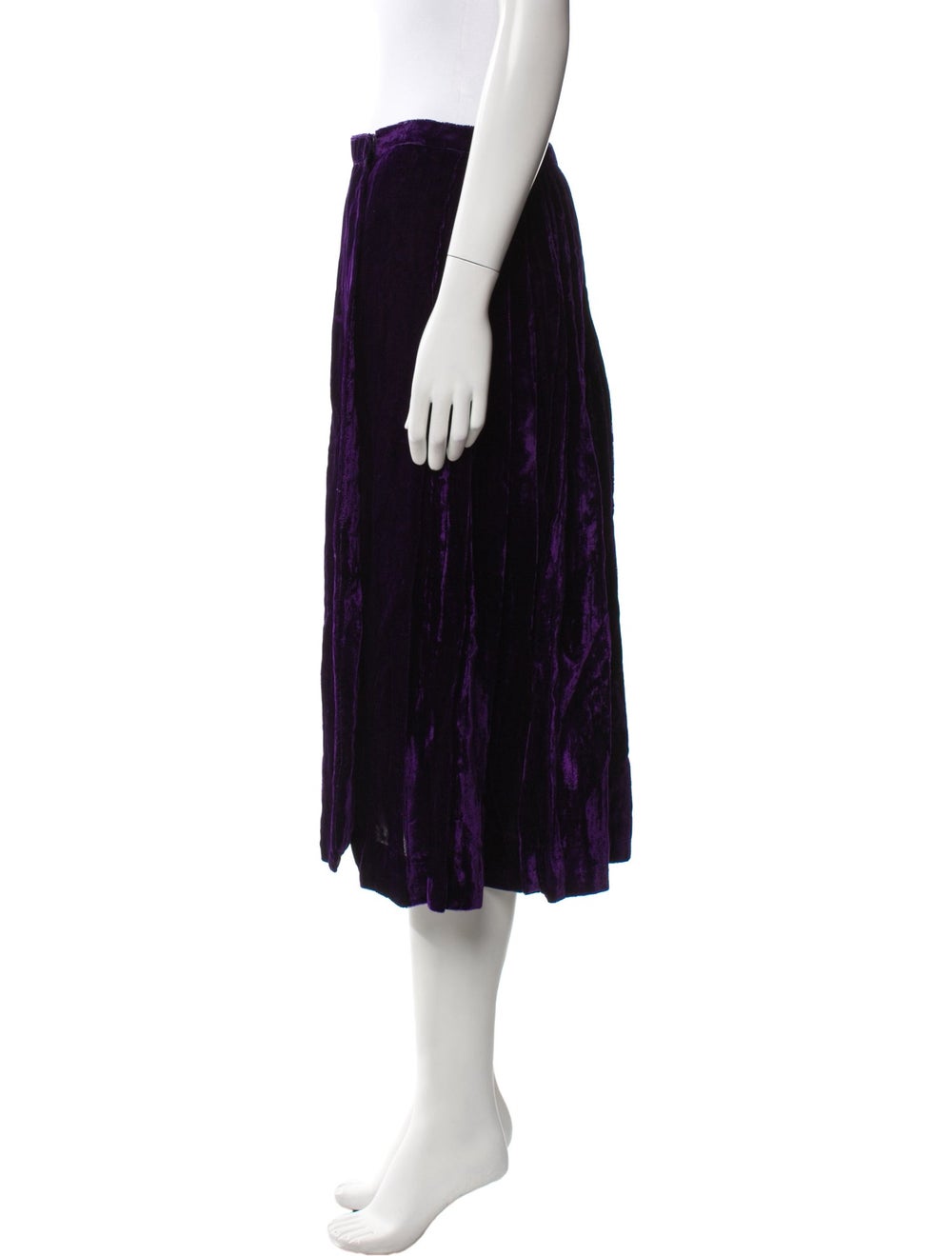 Yves Saint Laurent Rive Gauche Skirt Black Pleate… - image 2