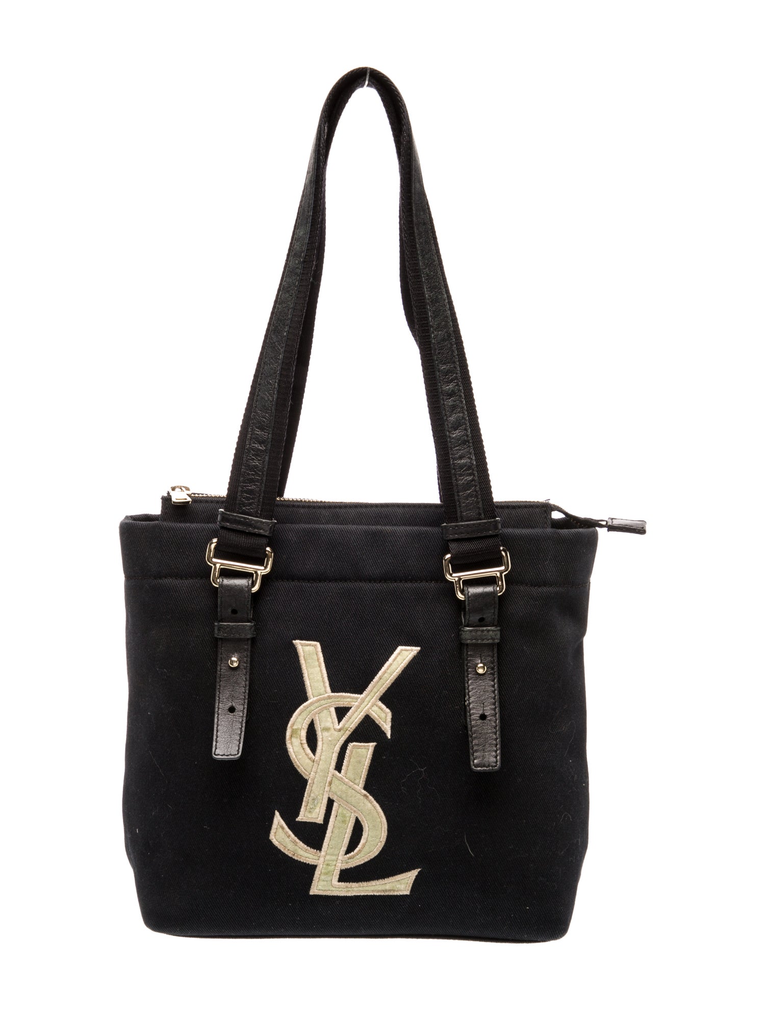 Yves Saint Laurent Rive Gauche Canvas Shoulder Bag