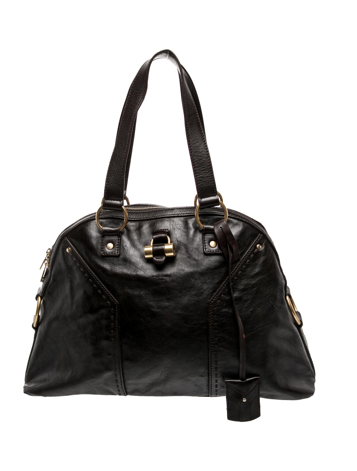 Yves Saint Laurent Rive Gauche Leather Top Handle Bag
