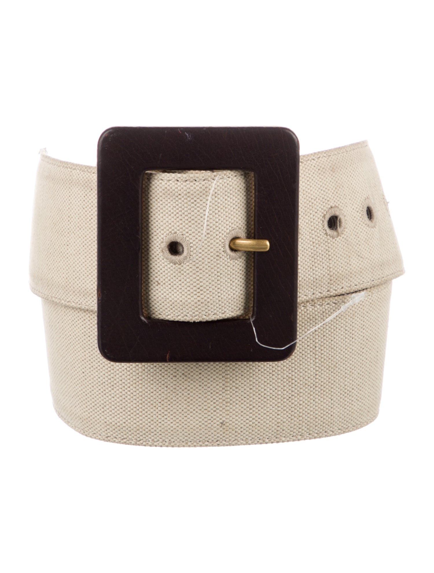 Yves Saint Laurent Rive Gauche Wide Canvas Belt
