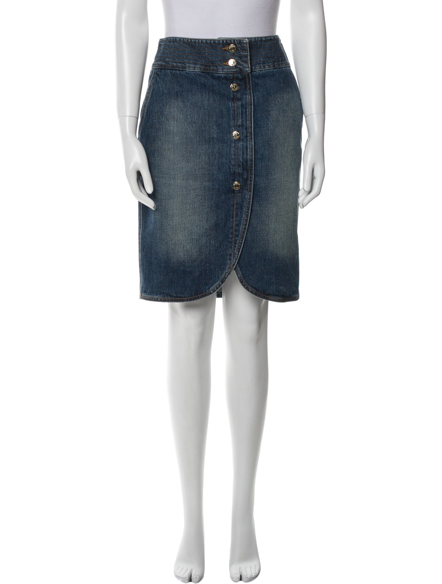 Yves Saint Laurent Rive Gauche Vintage Knee-Length Skirt