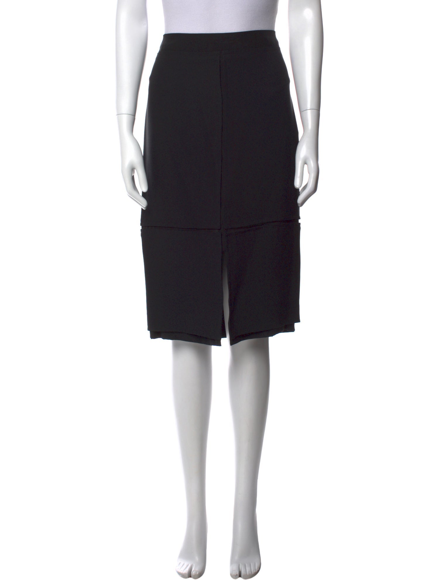 Yves Saint Laurent Rive Gauche Silk Knee-Length Skirt