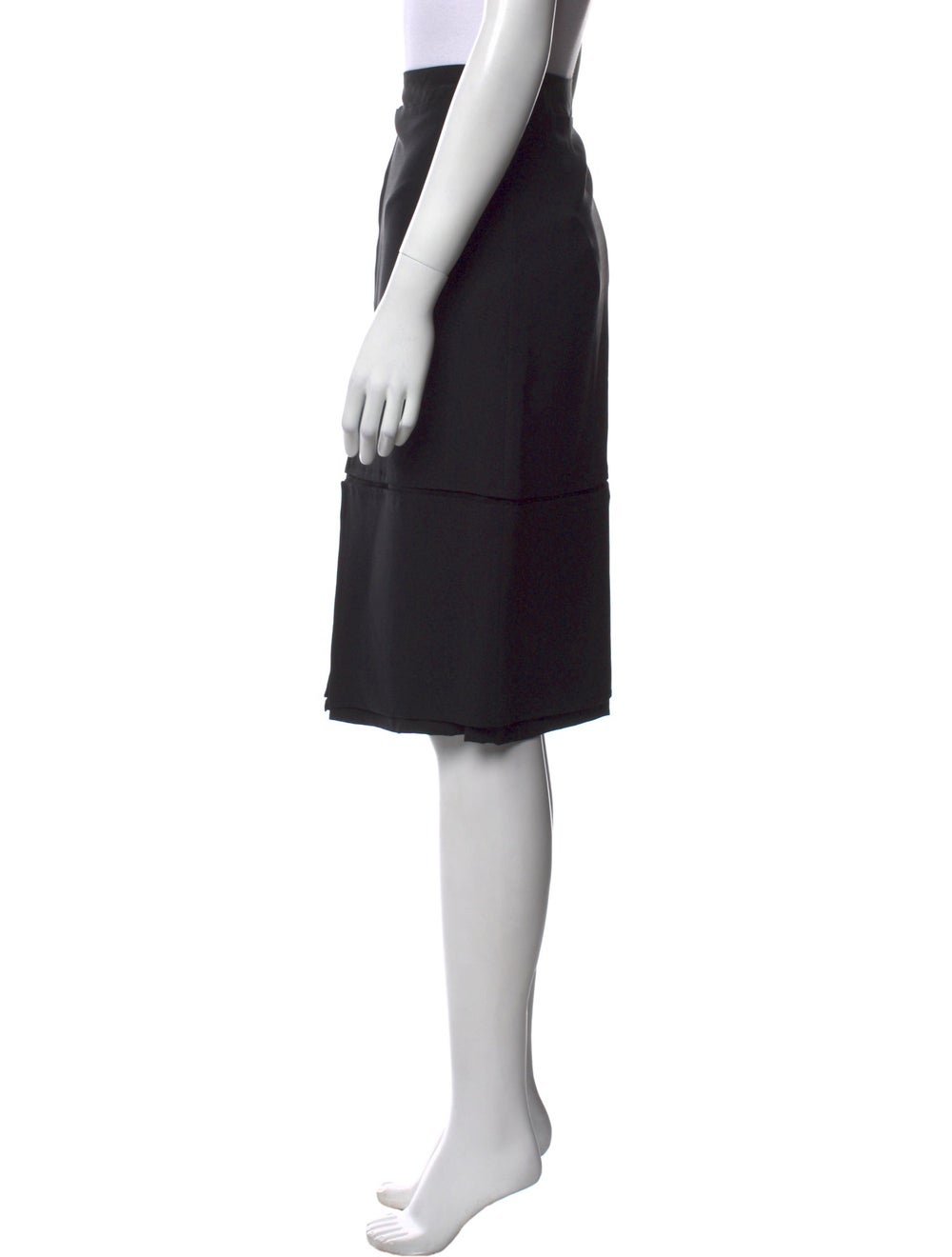 Yves Saint Laurent Rive Gauche Silk Skirt Black - image 2