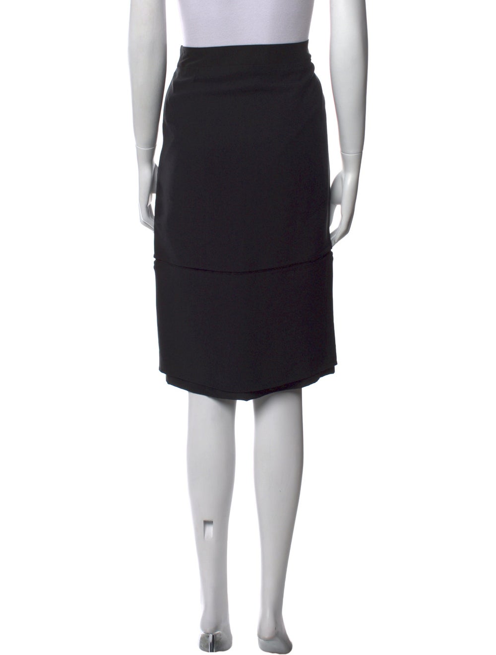 Yves Saint Laurent Rive Gauche Silk Skirt Black - image 3