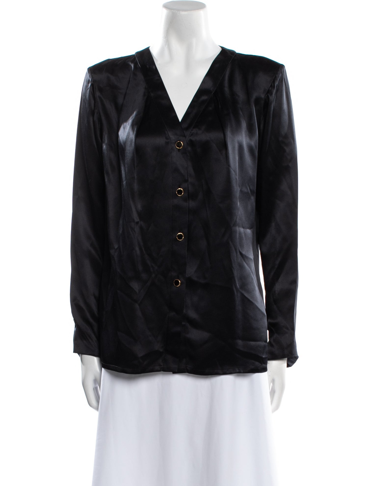 Yves Saint Laurent Rive Gauche Vintage Satin Blouse
