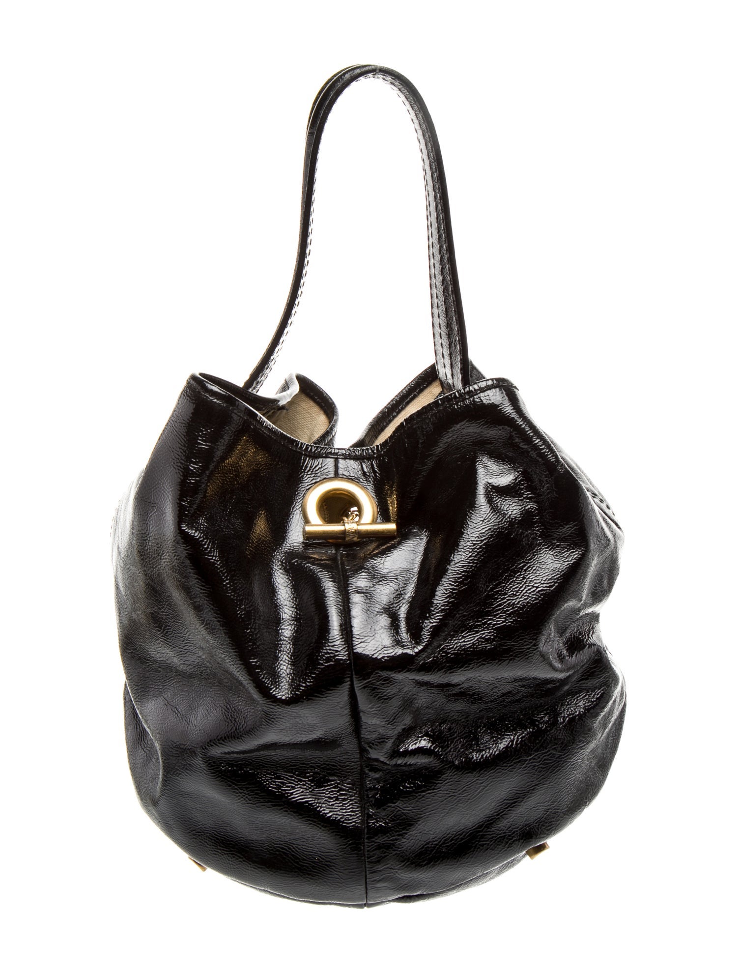 Yves Saint Laurent Rive Gauche Patent Leather Capri Bag