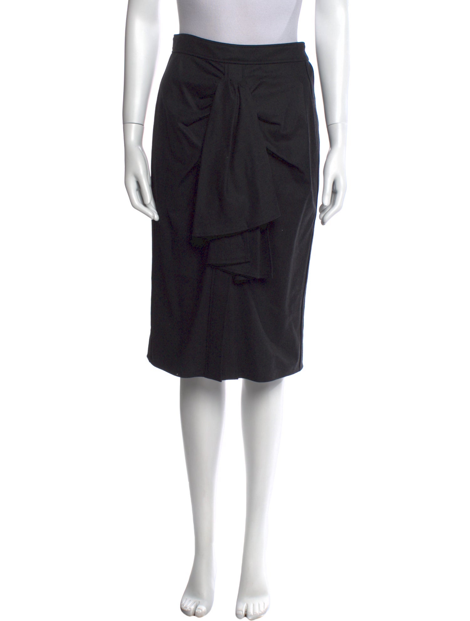 Yves Saint Laurent Rive Gauche Wool Knee-Length Skirt