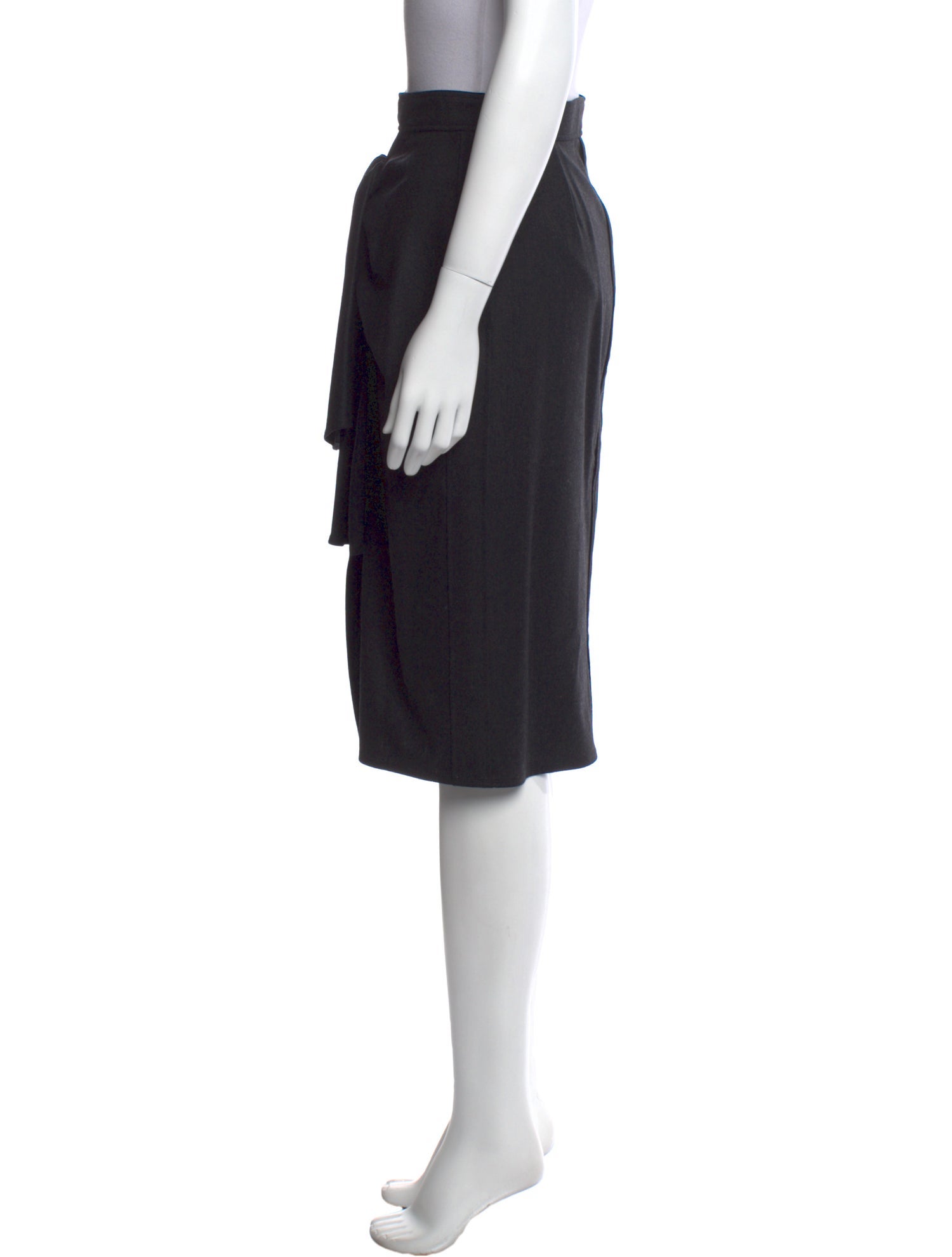 Yves Saint Laurent Rive Gauche Wool Knee-Length Skirt