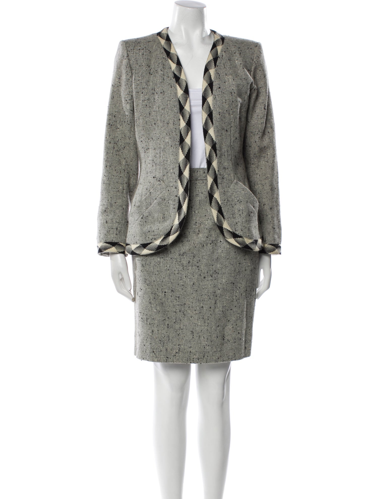 Yves Saint Laurent Rive Gauche Vintage Late 1980's - Early 1990's Skirt Suit