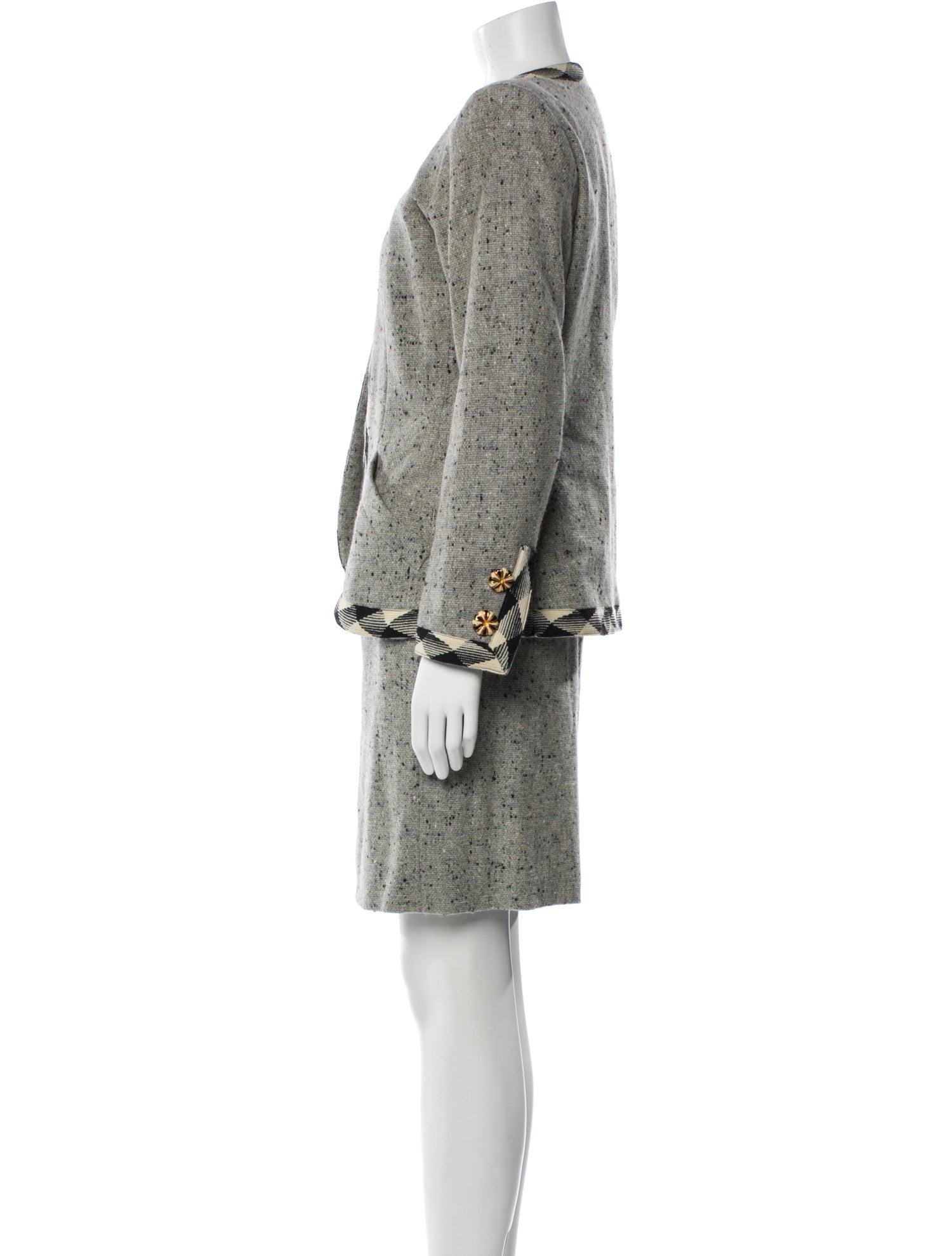 Yves Saint Laurent Rive Gauche Vintage Late 1980's - Early 1990's Skirt Suit