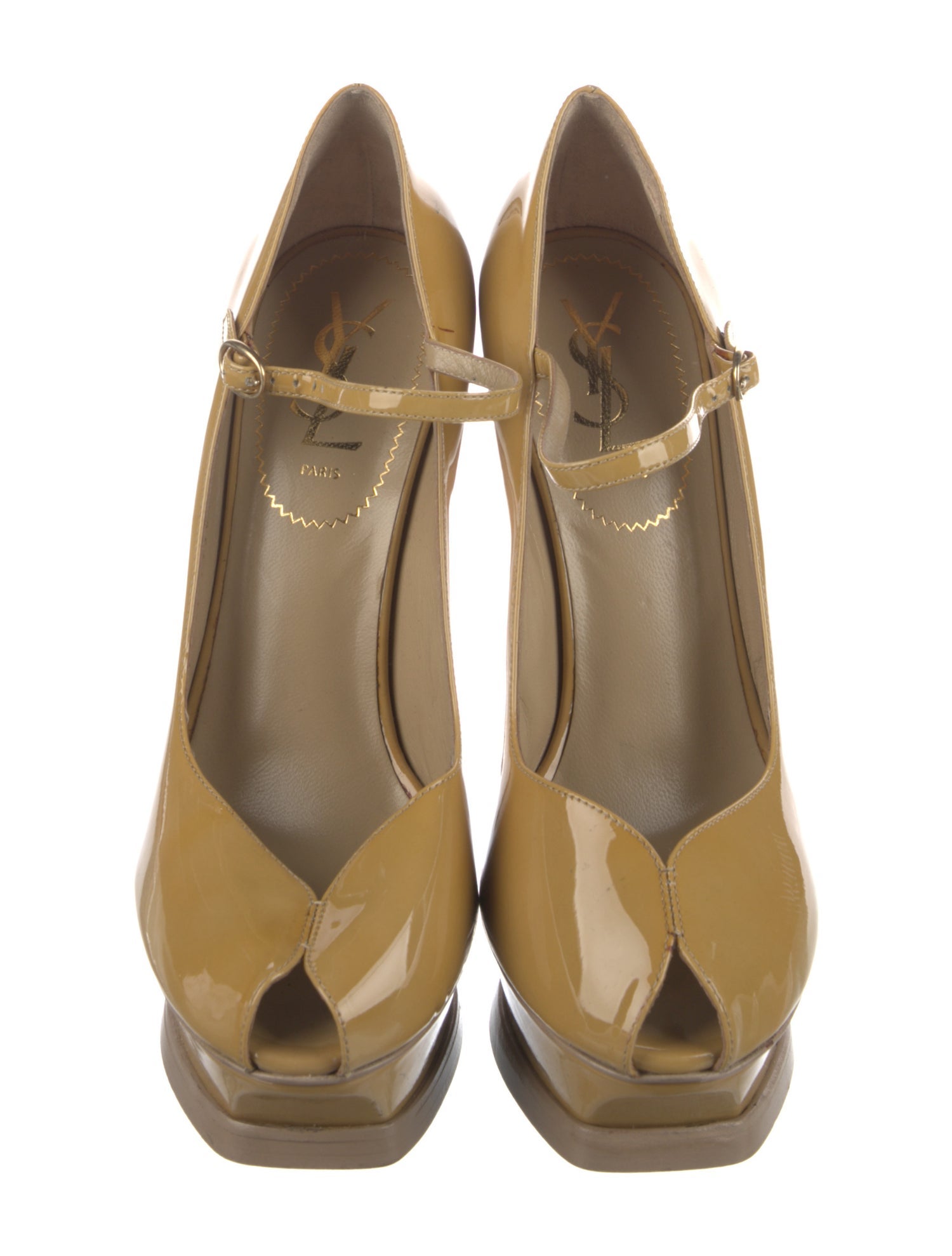 Yves Saint Laurent Rive Gauche Patent Leather Pumps