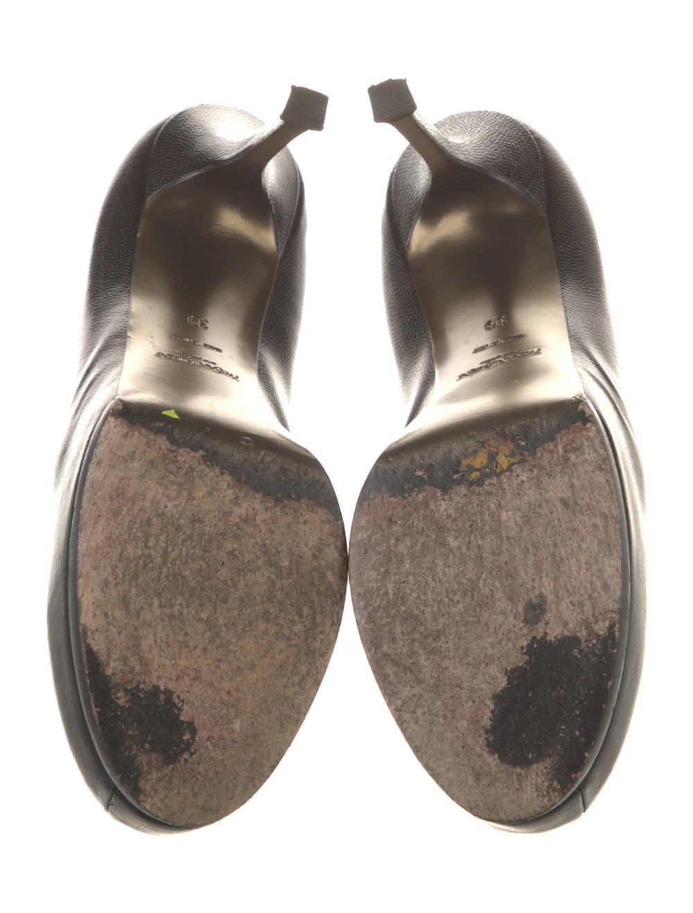 Yves Saint Laurent Rive Gauche Leather Pumps Blac… - image 5