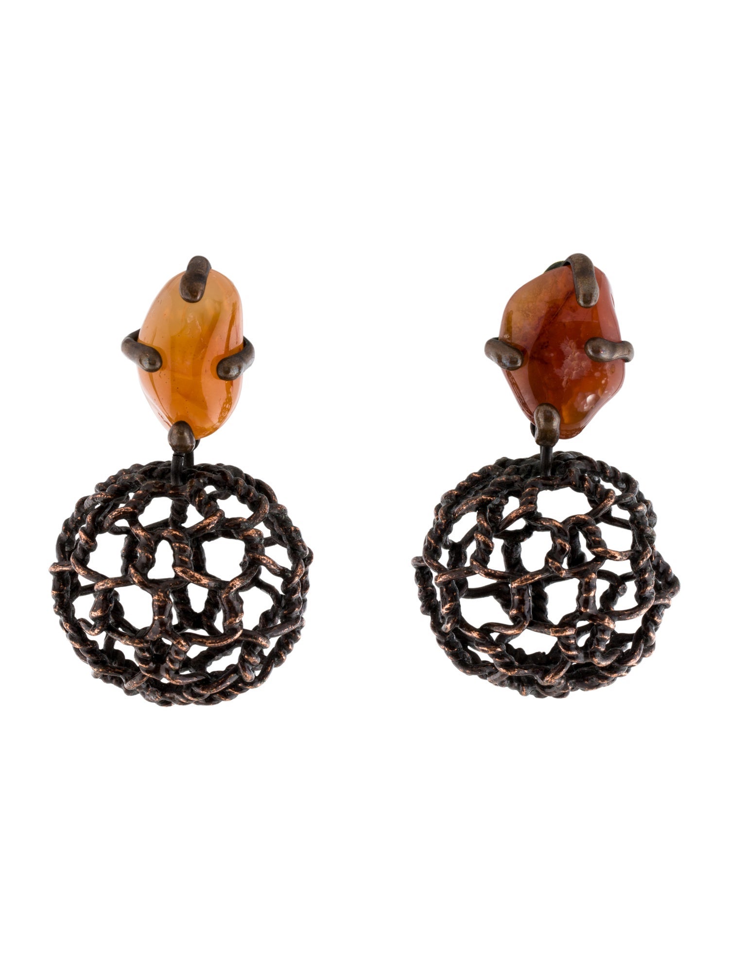 Yves Saint Laurent Rive Gauche Vintage Resin Clip-On Earrings