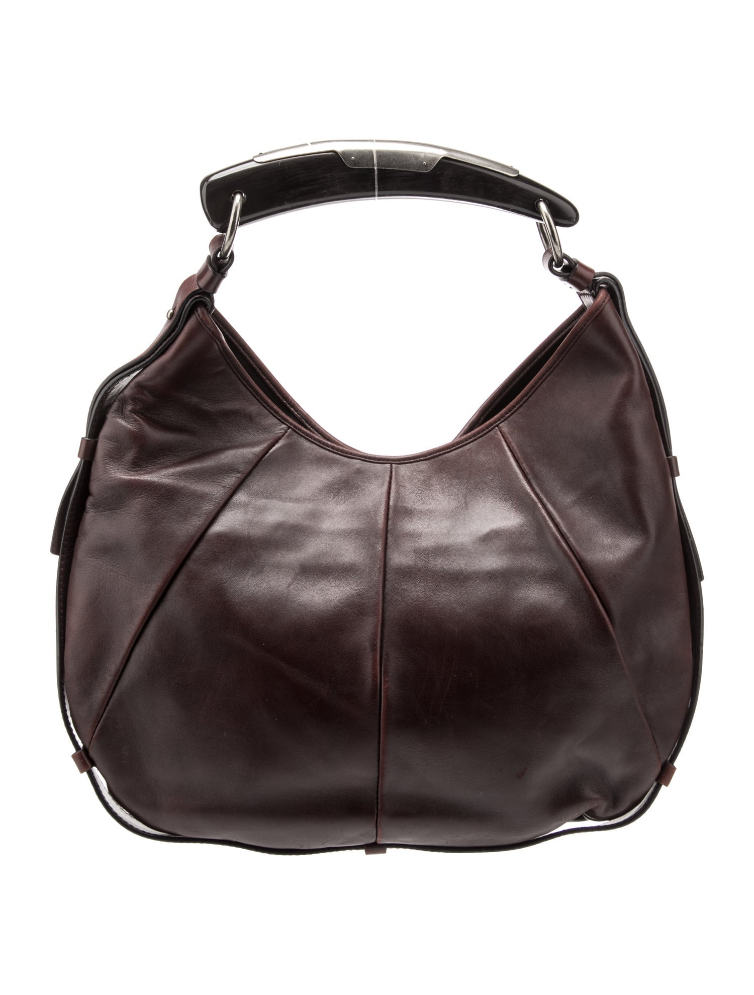 Yves Saint Laurent Rive Gauche Leather Mombasa Horn Bag