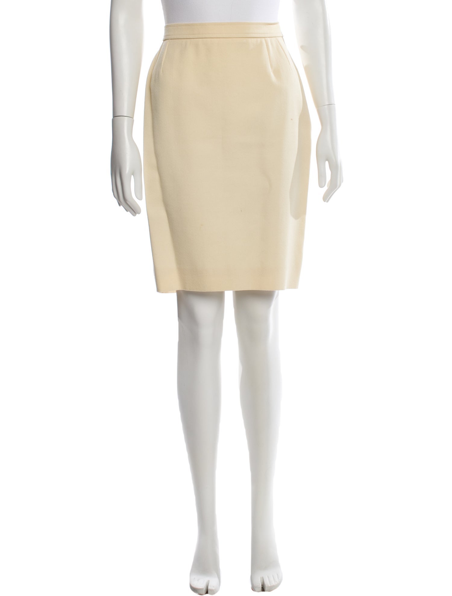 Yves Saint Laurent Rive Gauche Wool Knee-Length Skirt