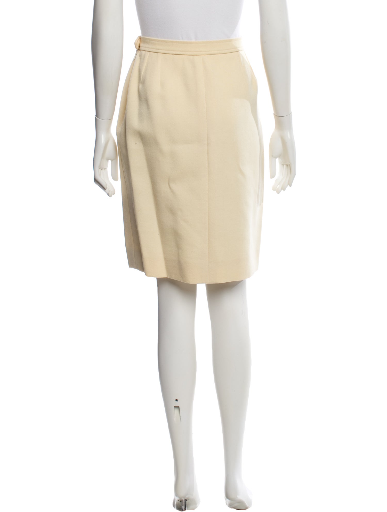 Yves Saint Laurent Rive Gauche Wool Knee-Length Skirt