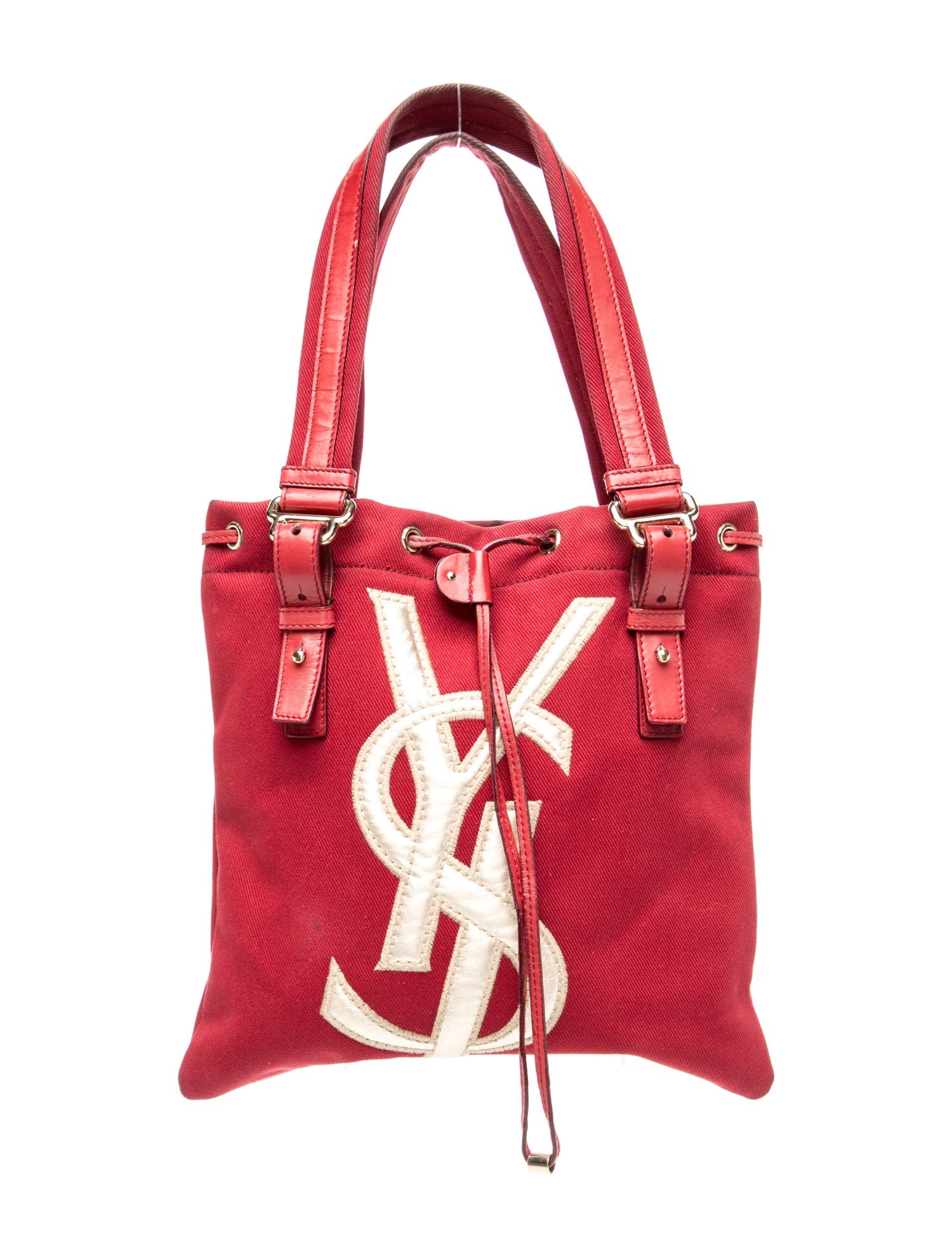 Yves Saint Laurent Rive Gauche Canvas Shoulder Bag