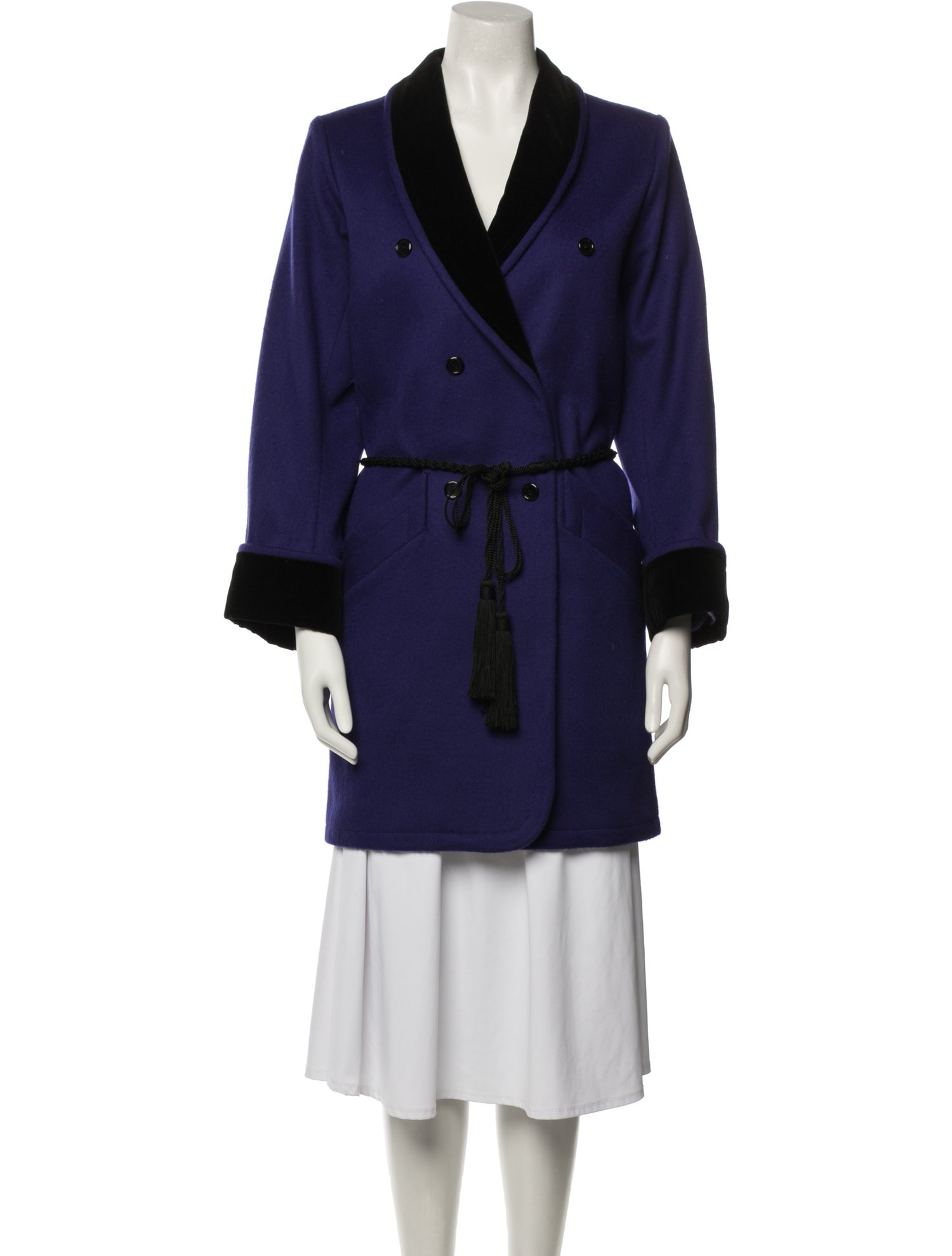 Yves Saint Laurent Rive Gauche Vintage 1980's Peacoat