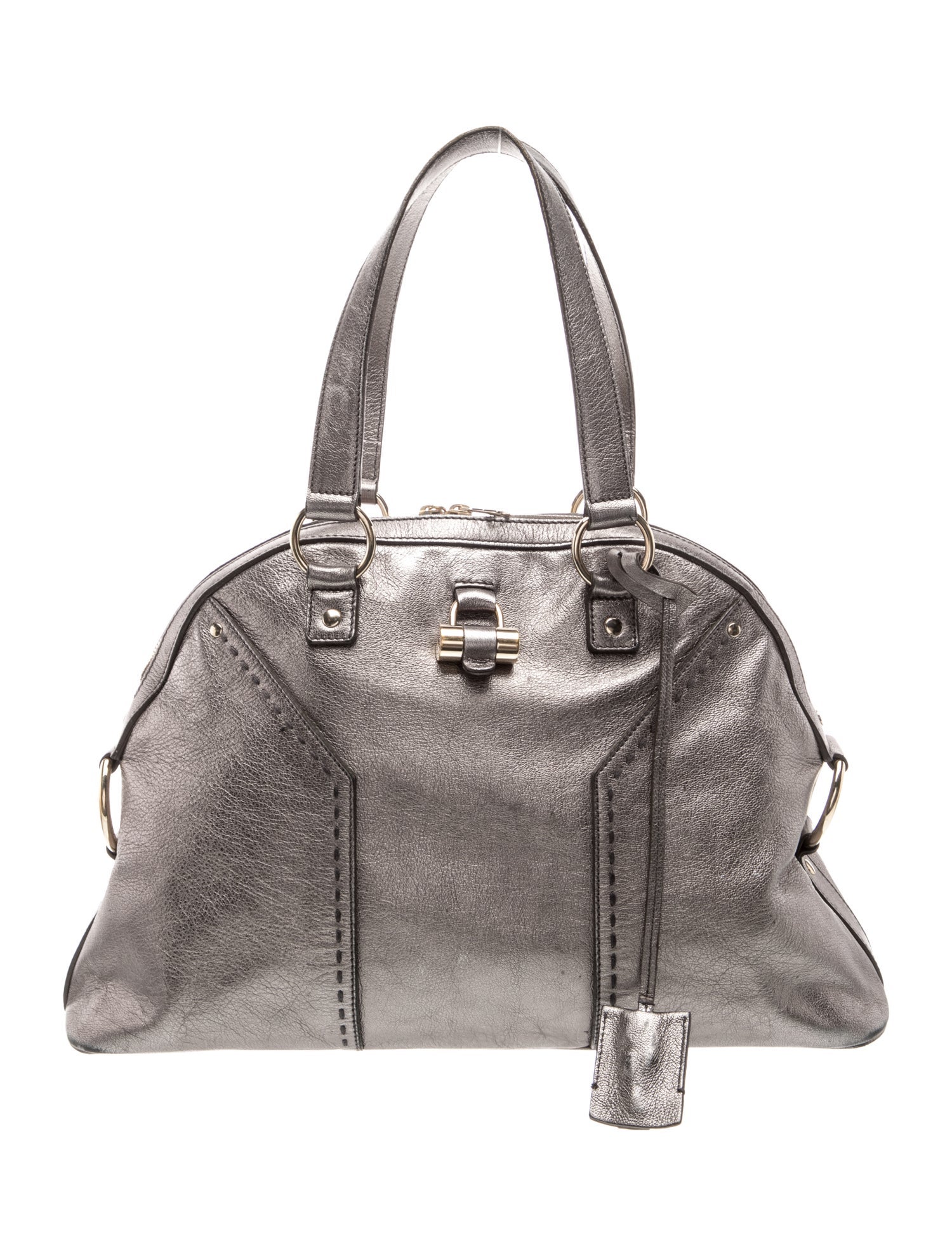 Yves Saint Laurent Rive Gauche Leather Top Handle Bag