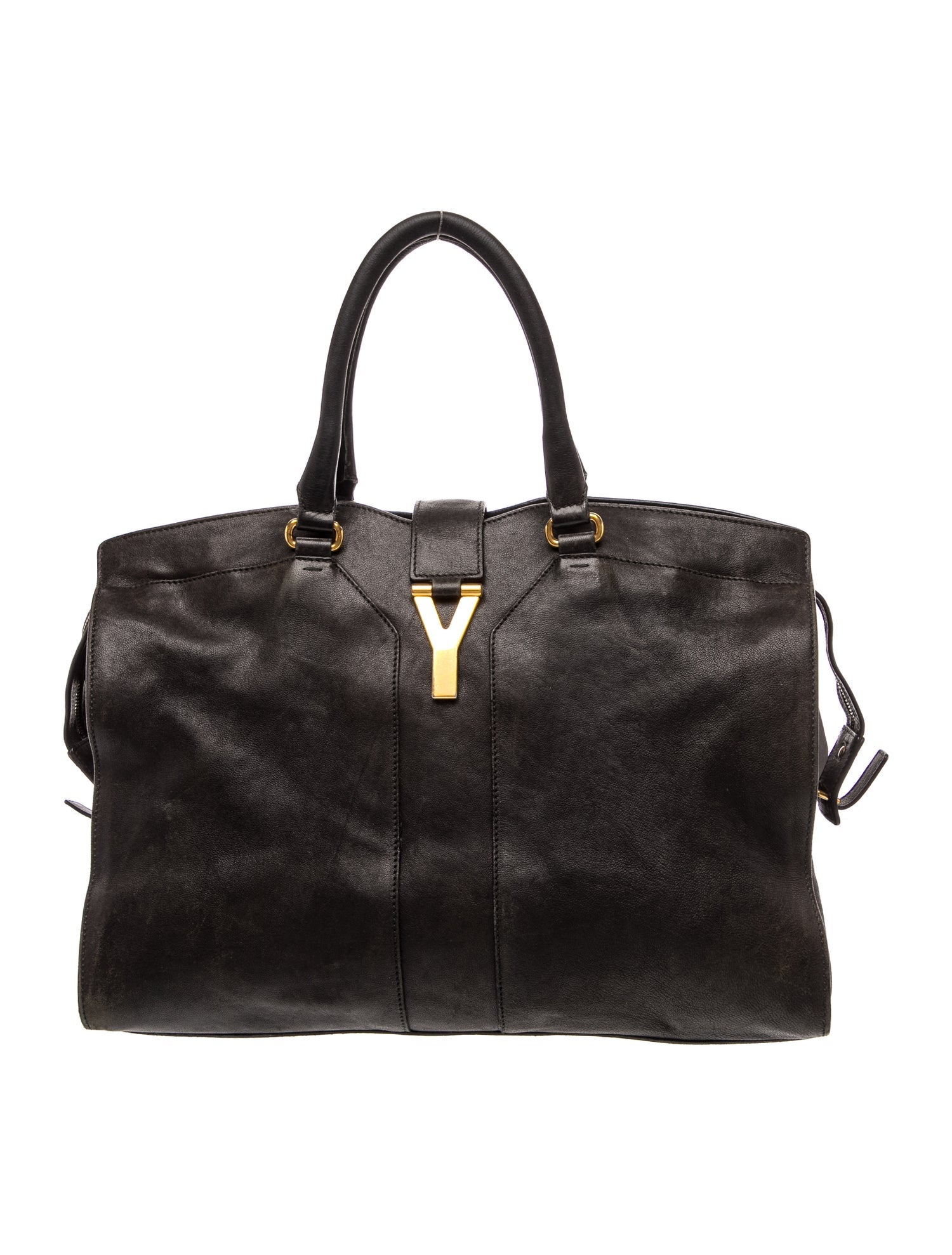 Yves Saint Laurent Rive Gauche Patent Leather Top Handle Bag