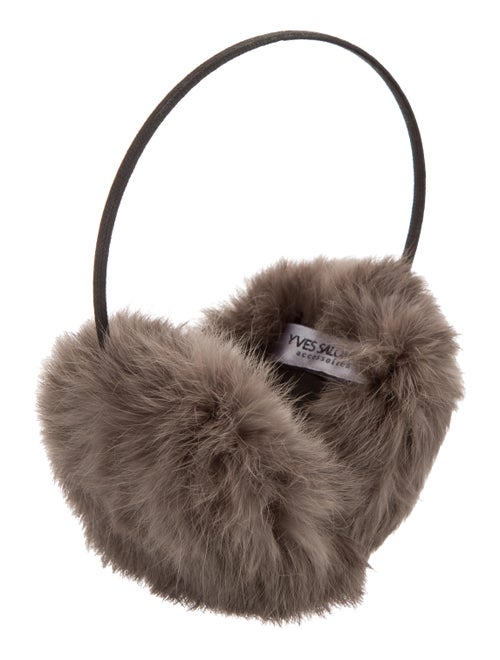 Yves Salomon Fur Earmuffs Grey