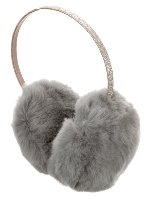 Yves Salomon Fur Earmuffs Grey
