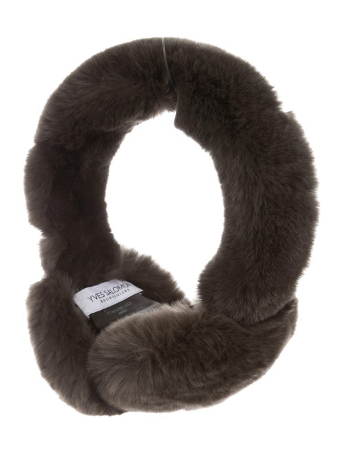 Yves Salomon Fur Earmuffs Grey