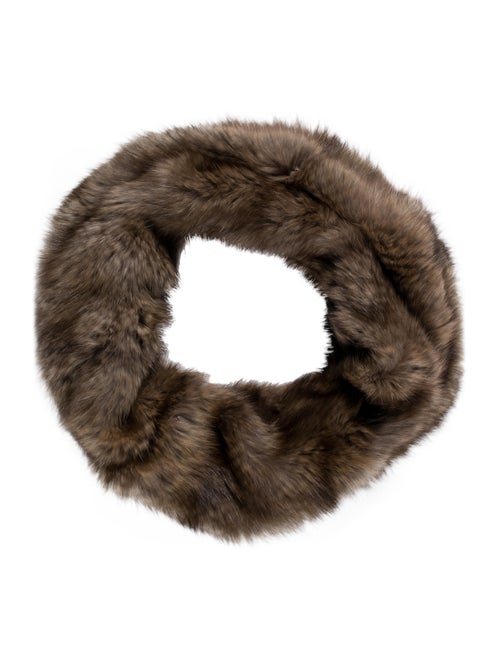 Yves Salomon Fur Snood Brown