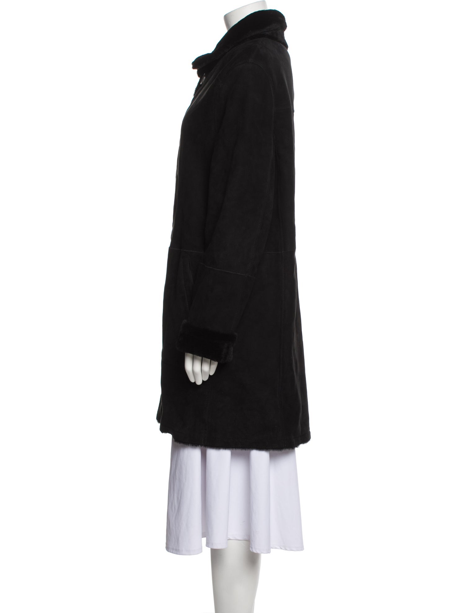 Yves Salomon Lamb Leather Fur Coat