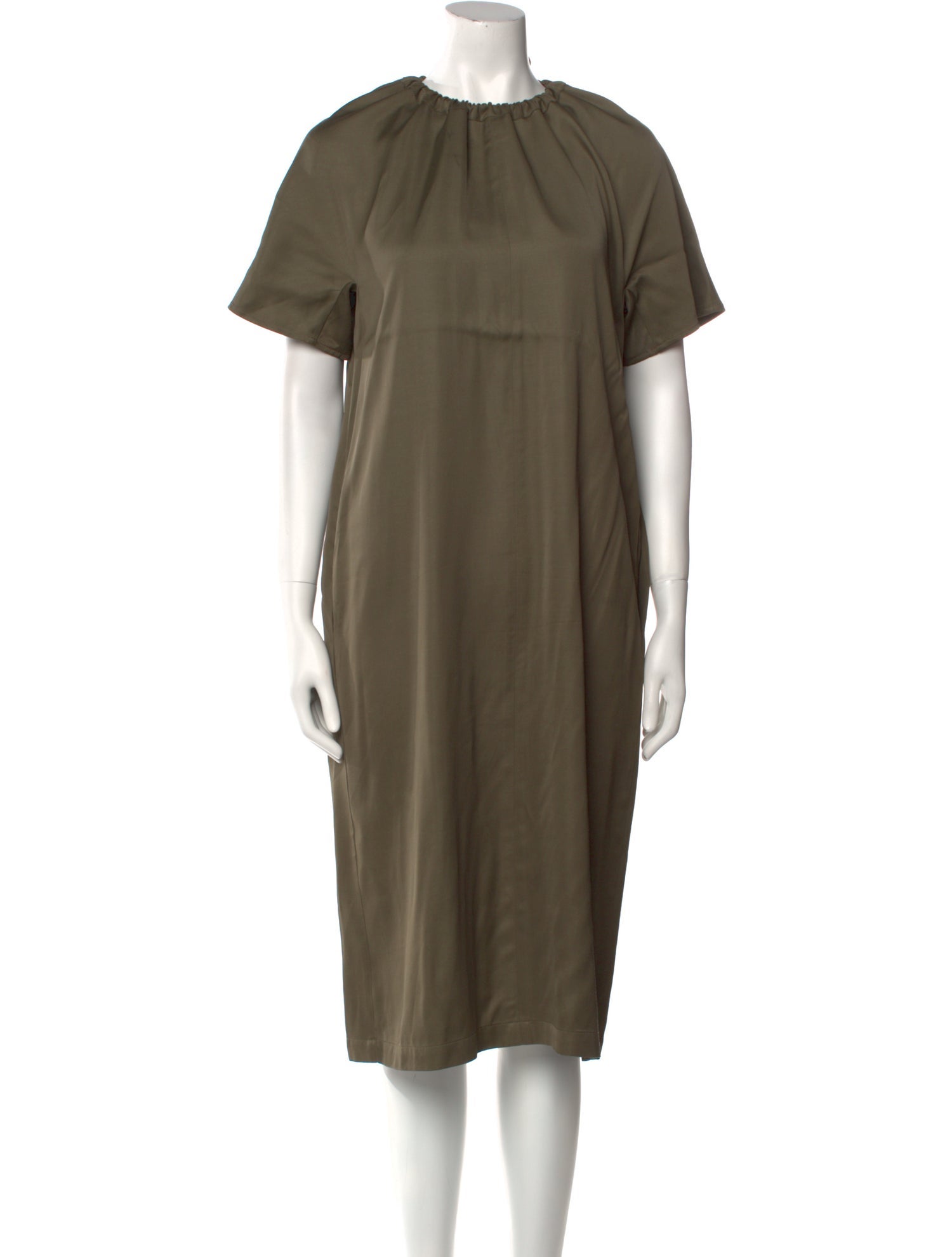 Yves Salomon Crew Neck Midi Length Dress