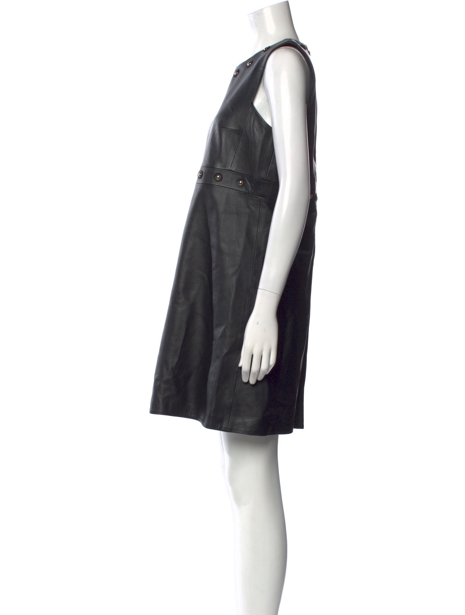 Yves Salomon Lamb Leather Mini Dress