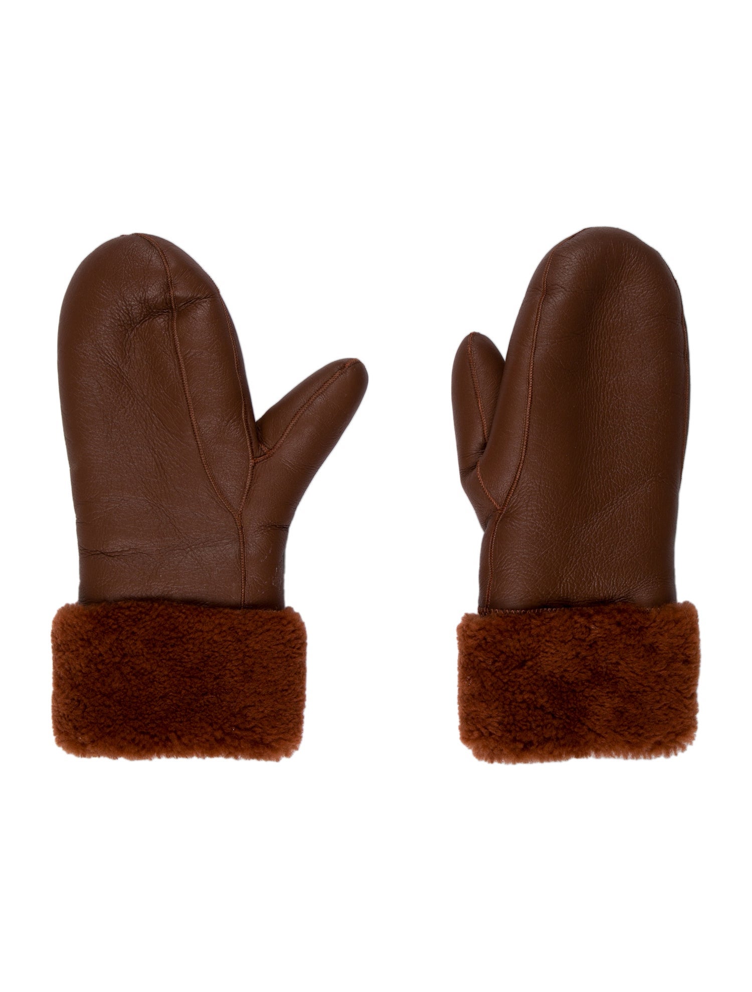 Yves Salomon Fur Trim Leather Gloves