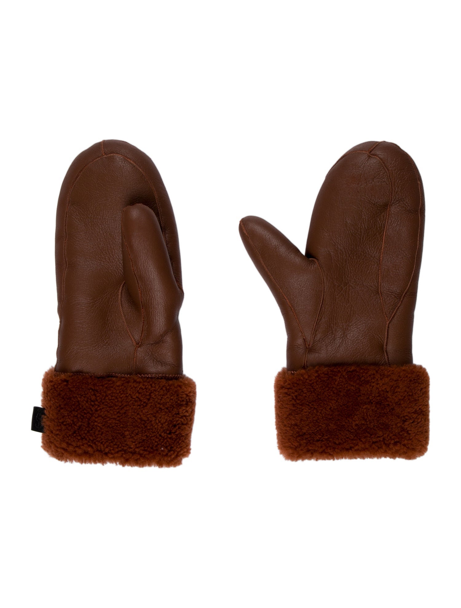 Yves Salomon Fur Trim Leather Gloves