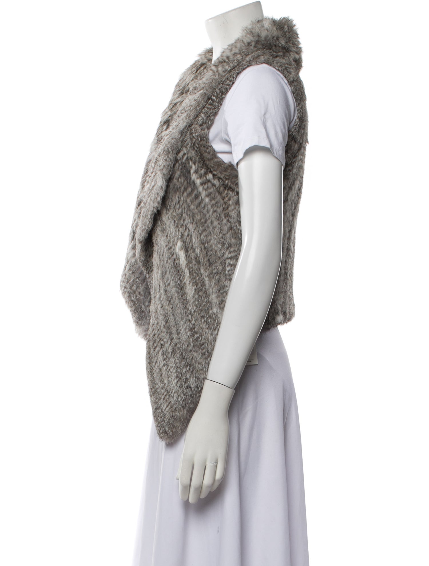 Yves Salomon Fur Striped Vest