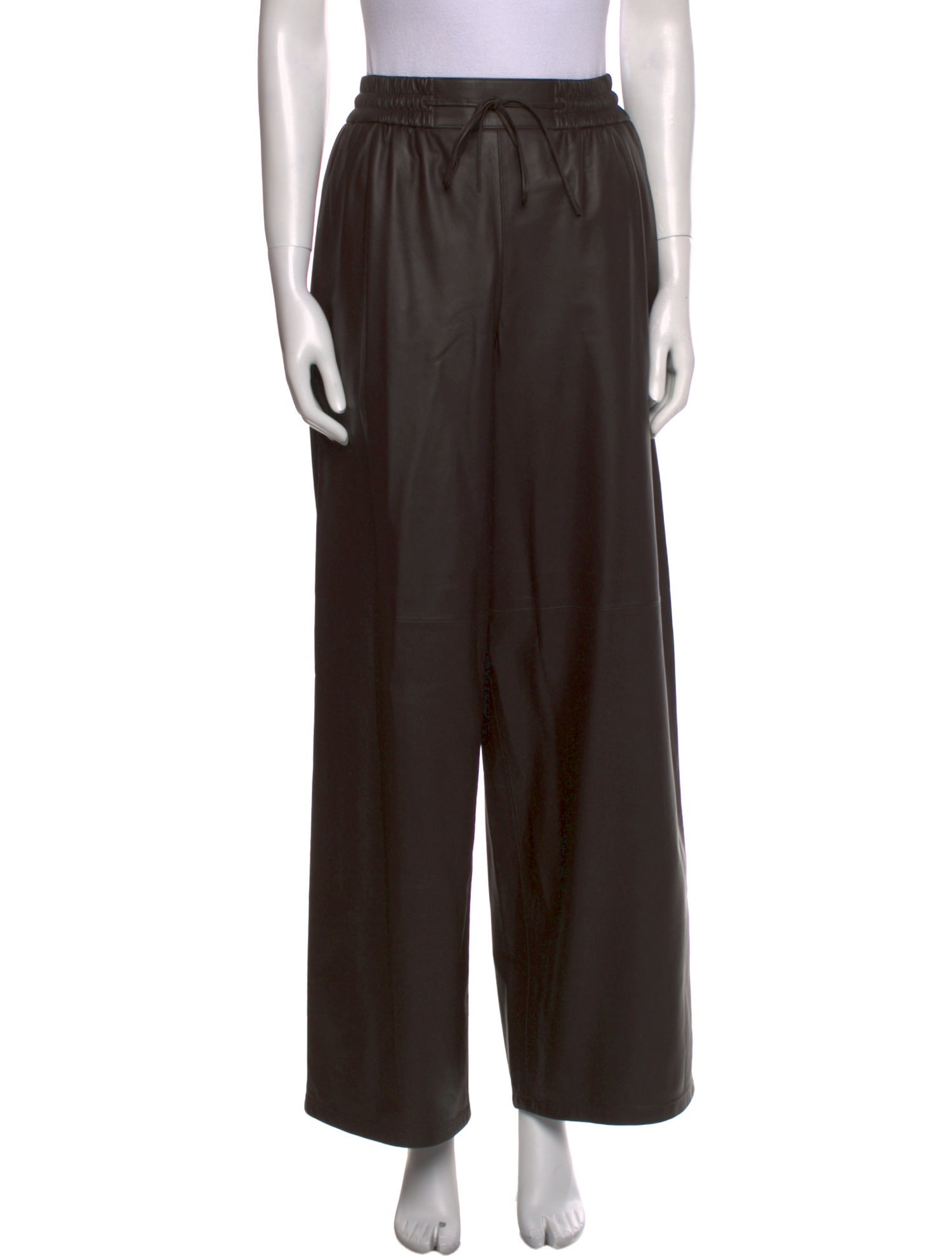 Yves Salomon Lamb Leather Wide Leg Pants
