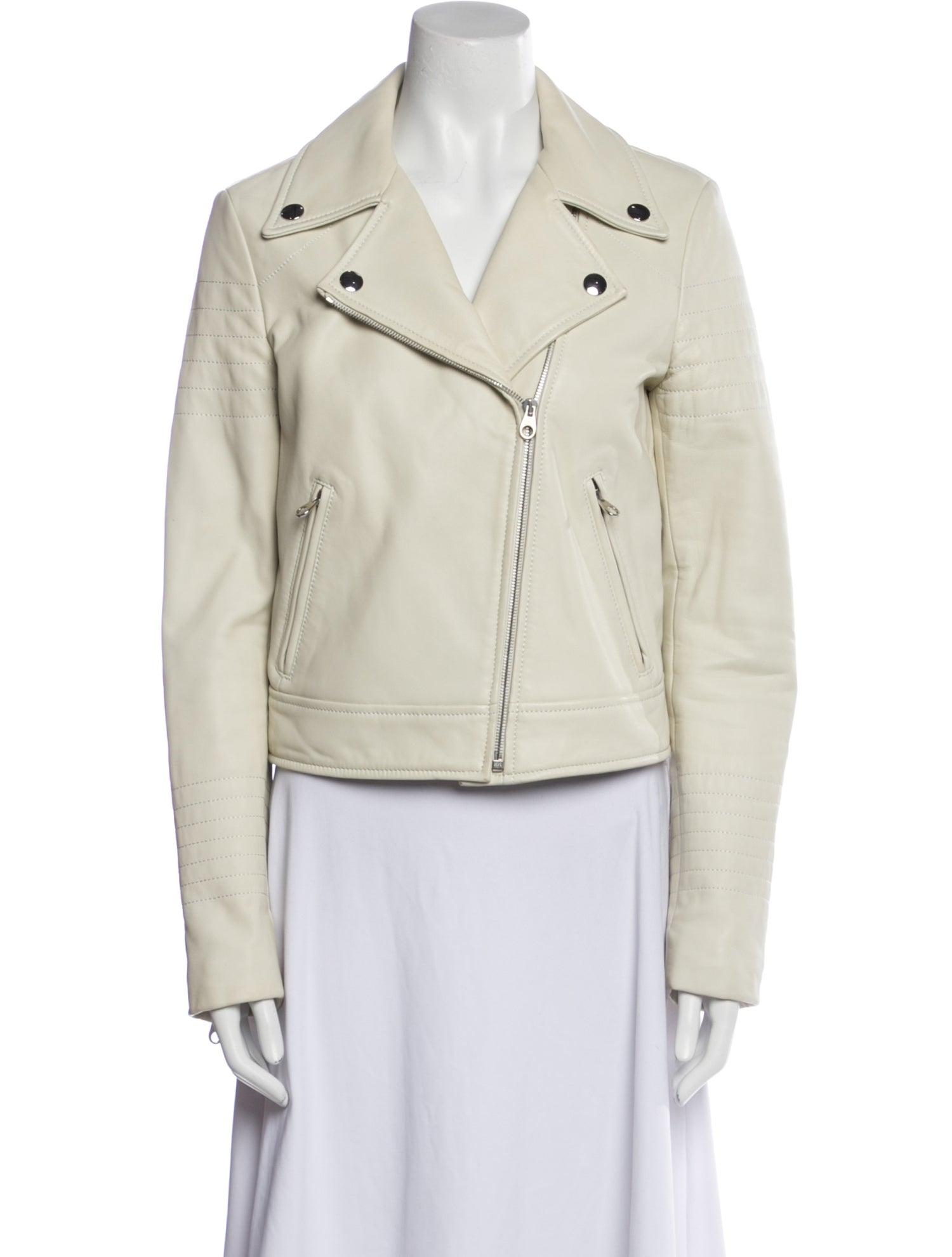 Yves Salomon Leather Biker Jacket