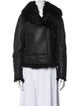 Yves Salomon Lamb Leather Faux Fur Jacket