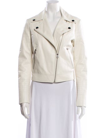 Yves Salomon Leather Biker Jacket